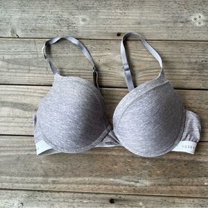 Rose + Vine Gray Push Up Underwire Bra - Size 36C